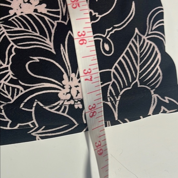 VTG B. Smart Dress Black & White Floral Wrap Bodice Empire Waist Sz 3/4 - Picture 11 of 11